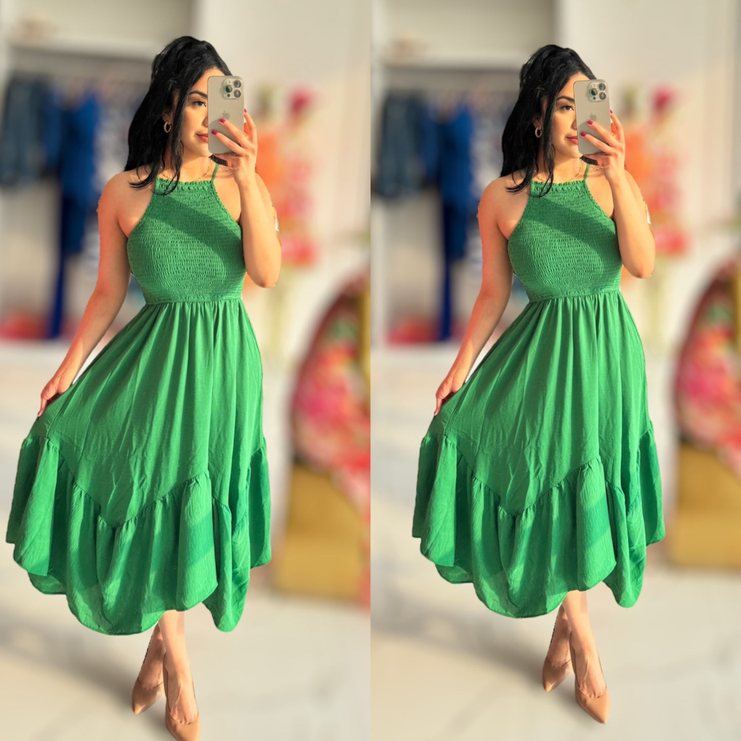 Green Helena Dress