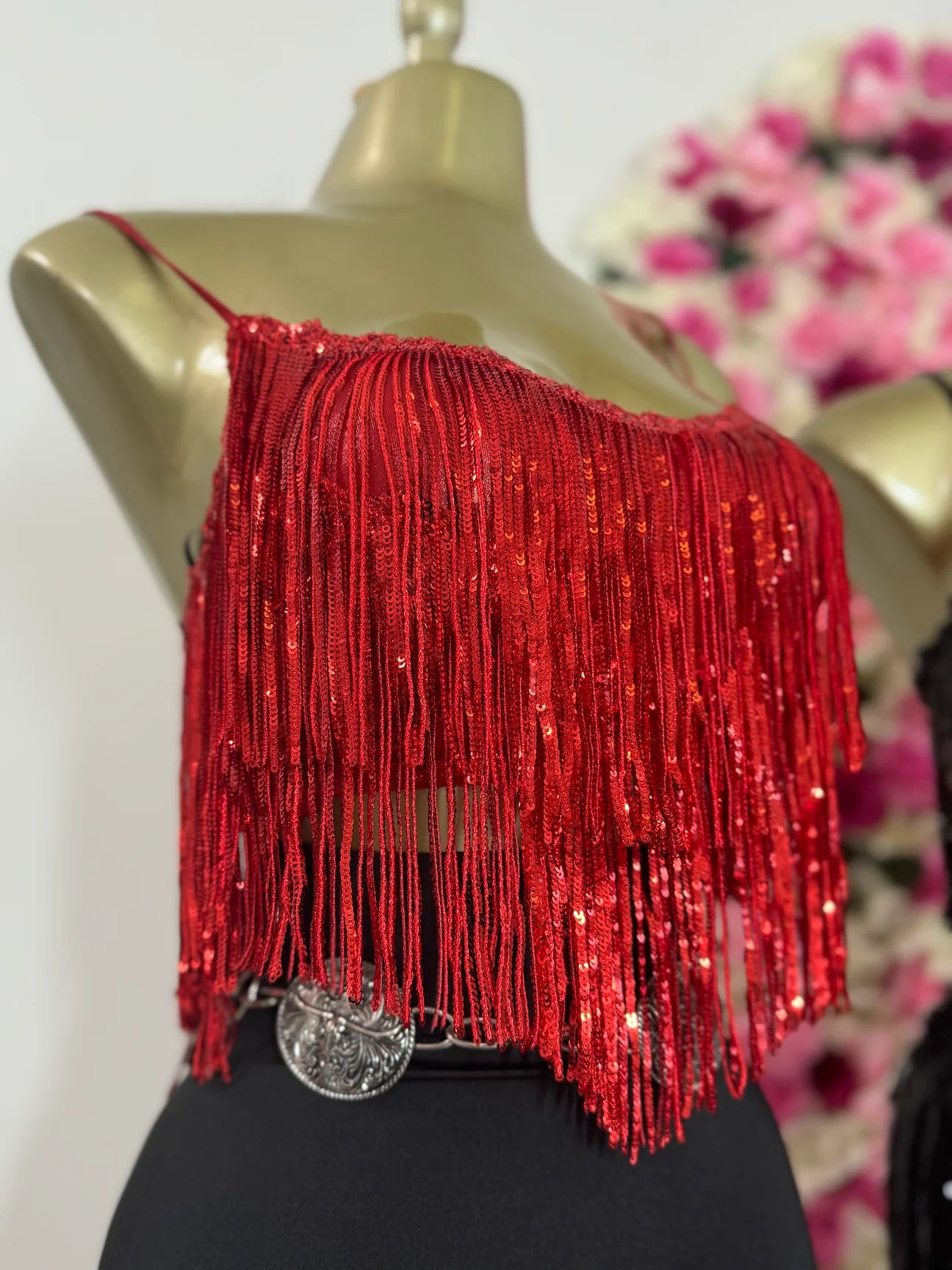 Red Crop Fringe