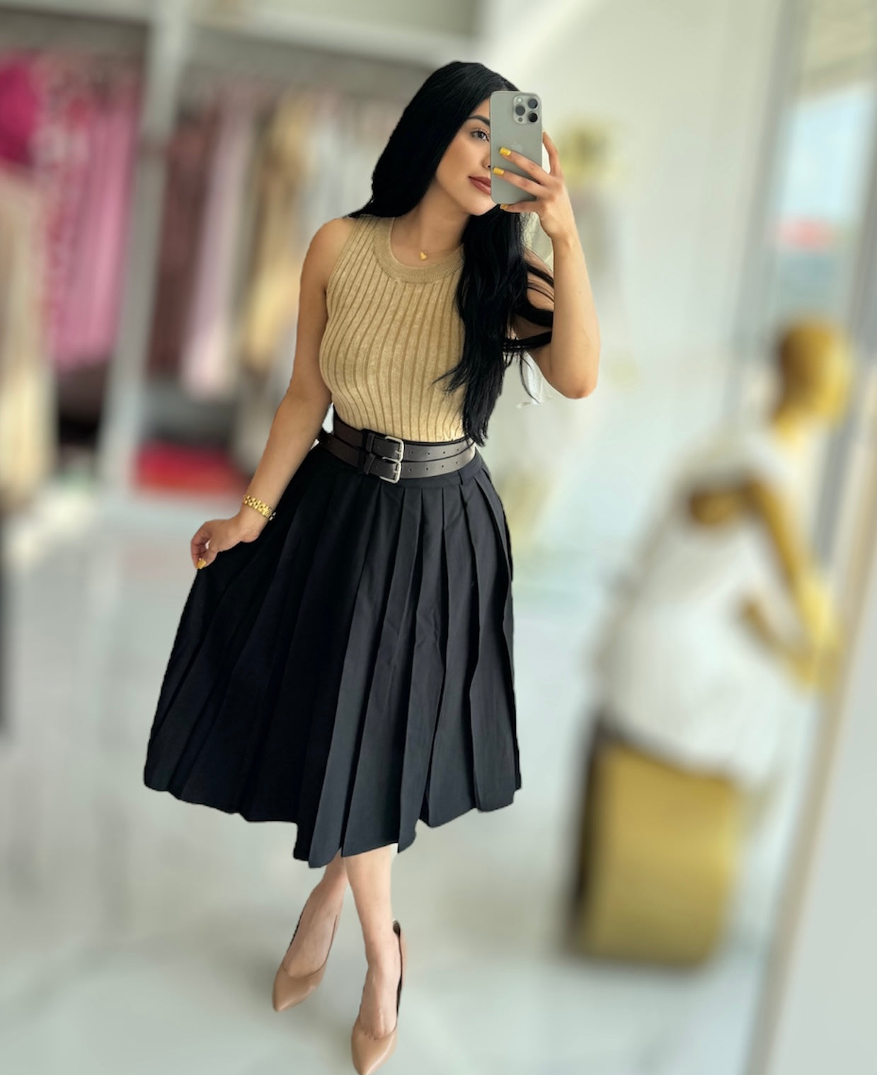 Magda Skirt with belts