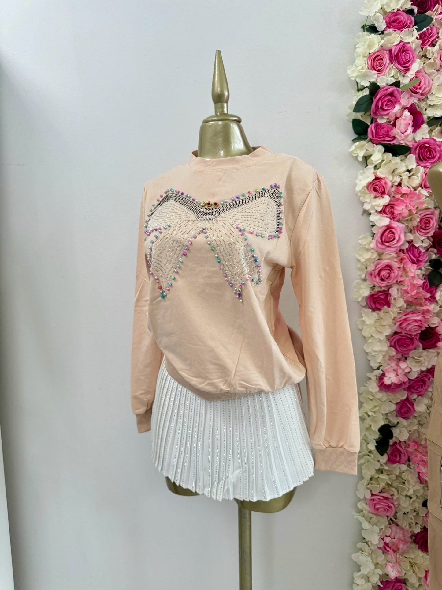 Bow Pearl Sweater