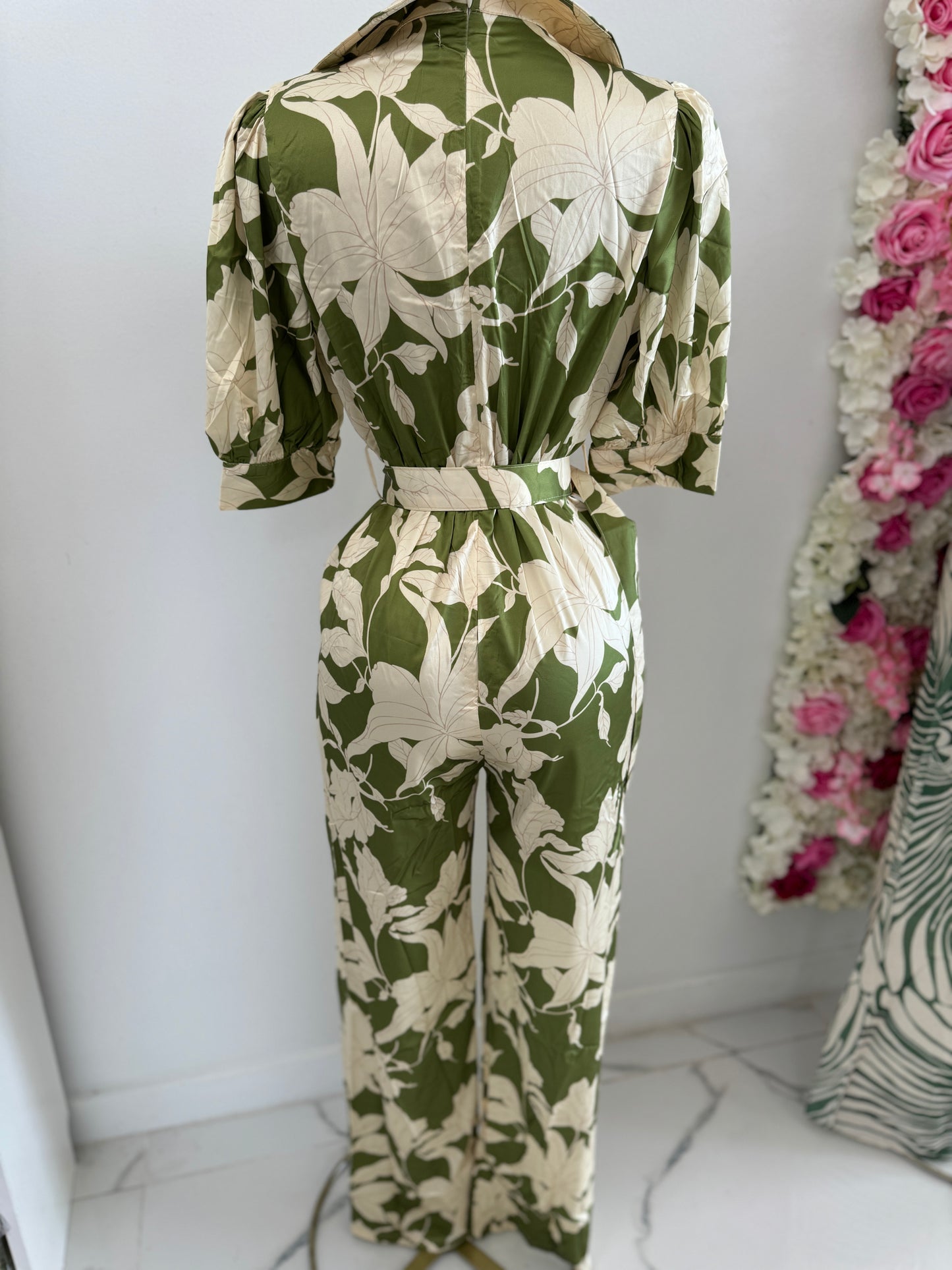 Florar Green Jumpsuit