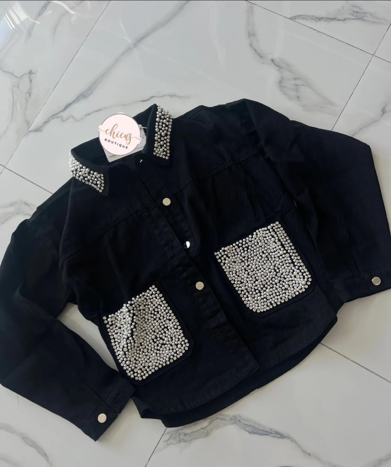 Pearl Dark Denim Jacket