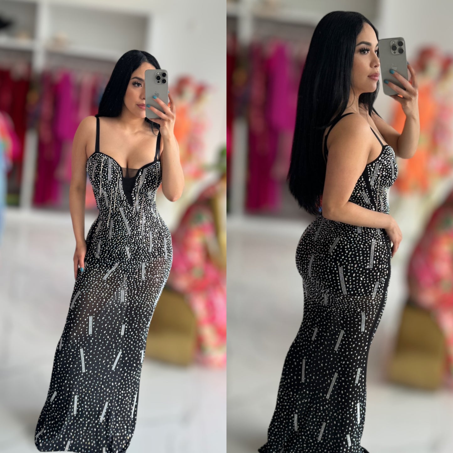 Des Rhinestone Gown