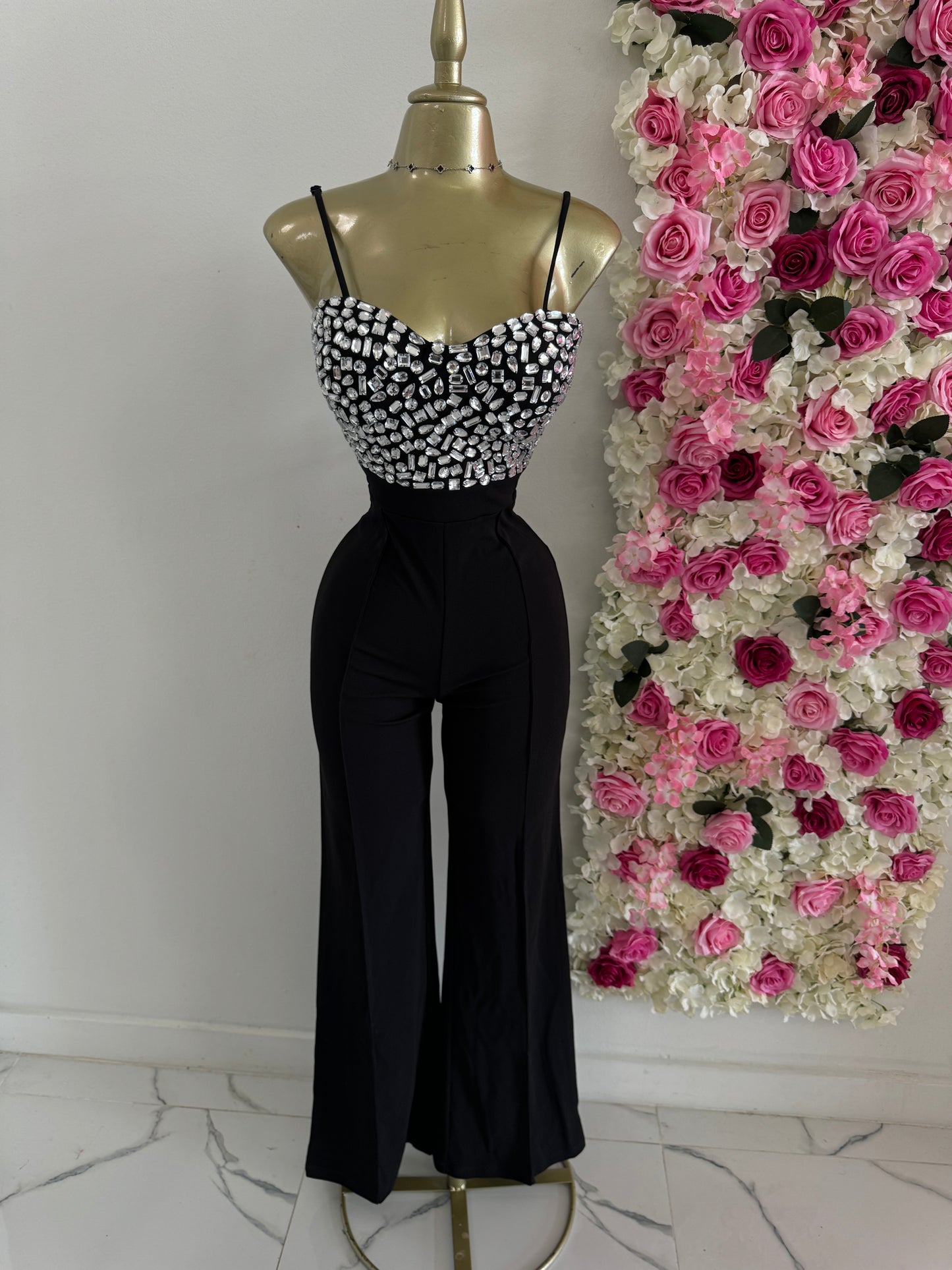 Krystal Black Jumpsuit