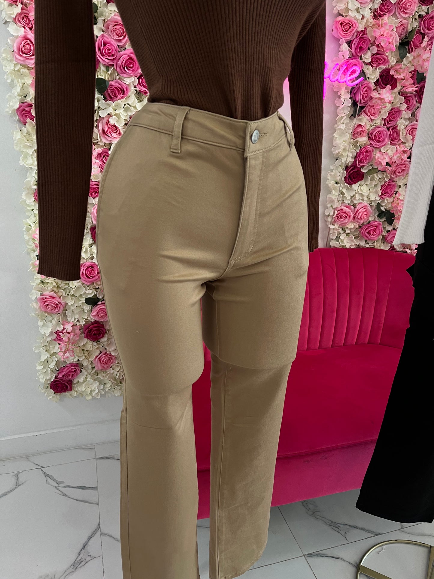 Straight-fit Khaki