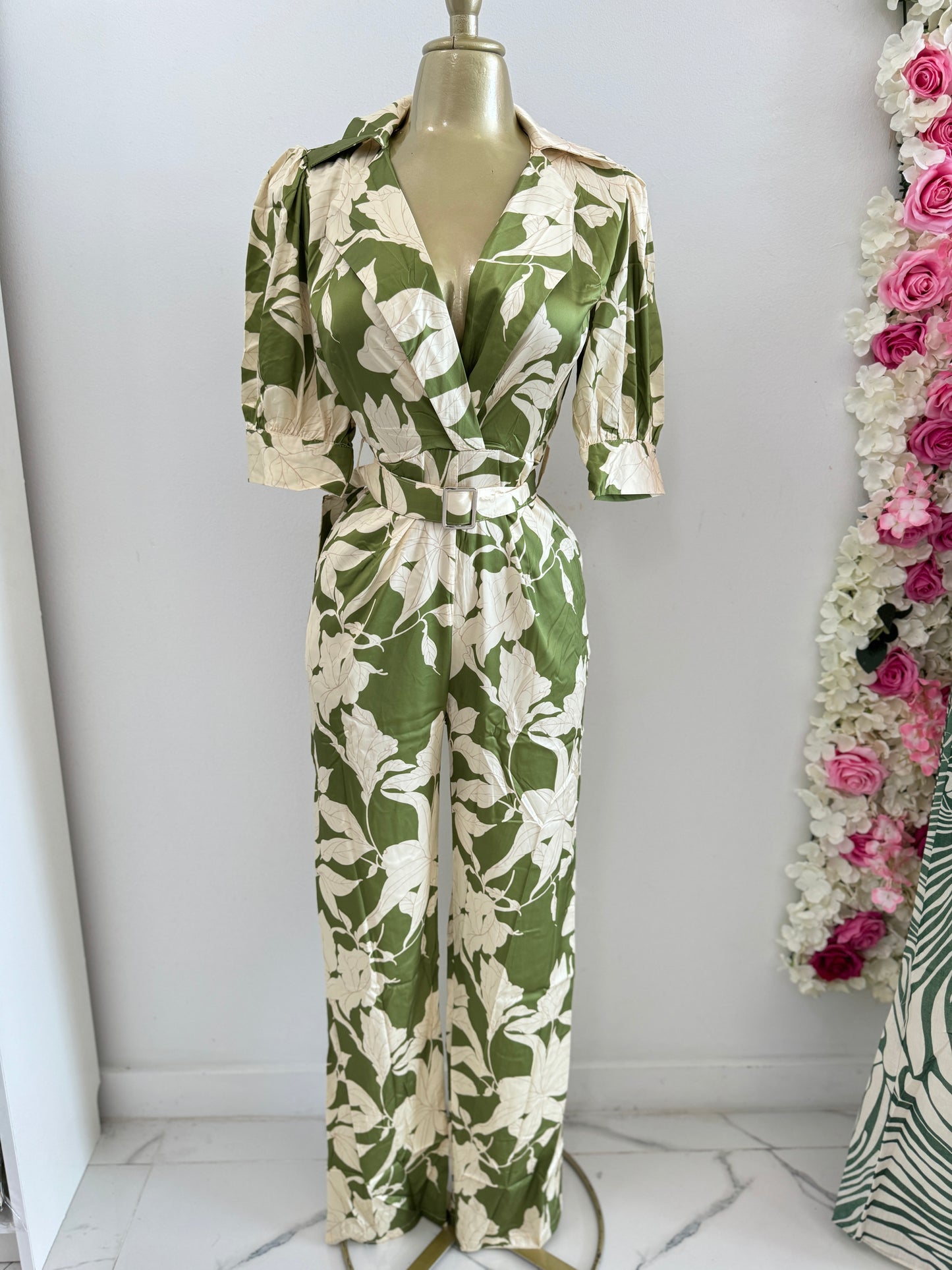 Florar Green Jumpsuit