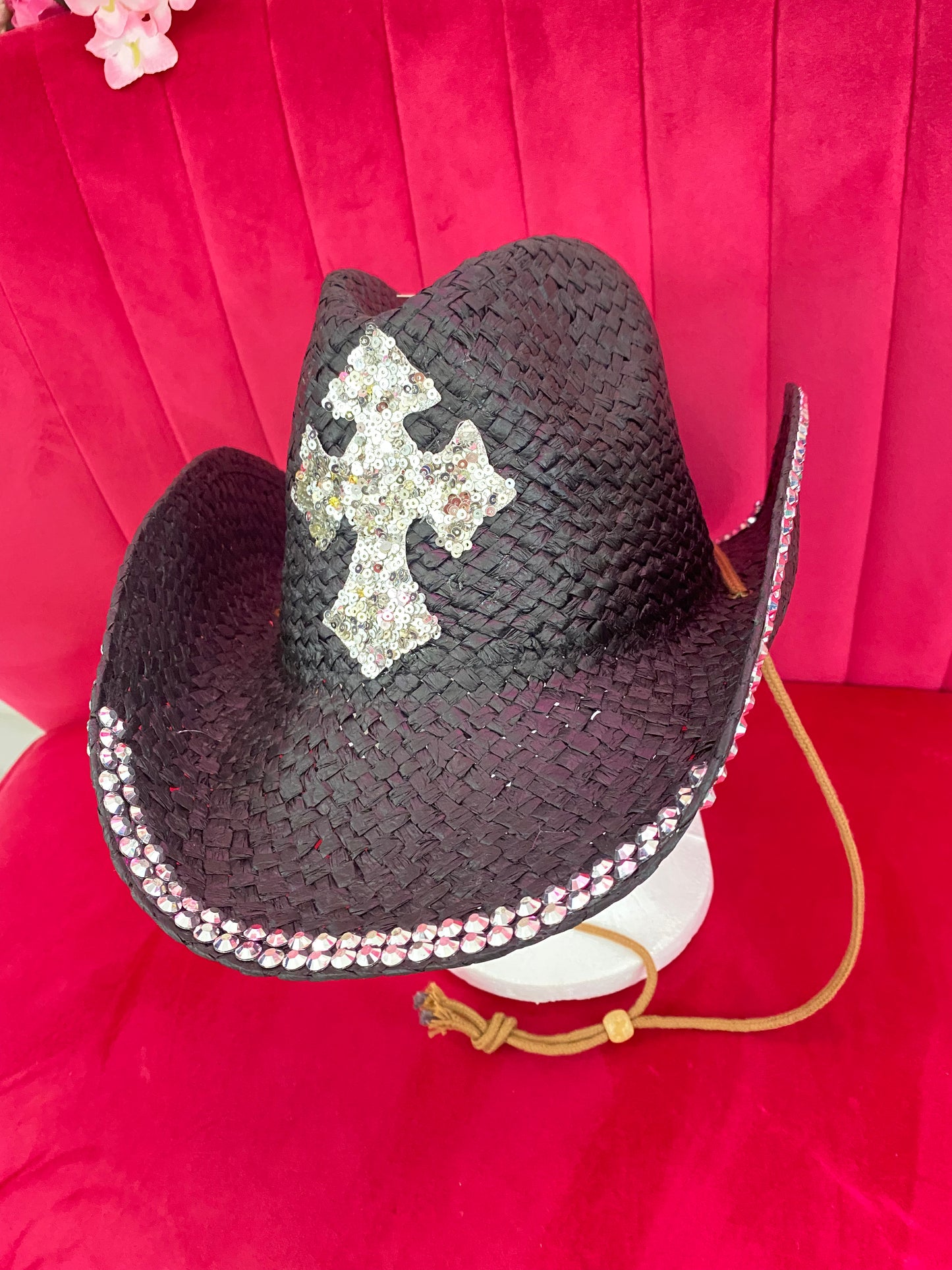 Cross Straw Western Hat